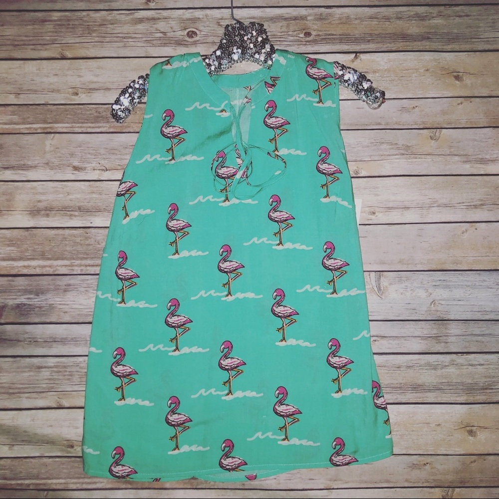 Small flamingo tank top